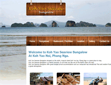 Tablet Screenshot of kohyao-seaview-bungalow.com